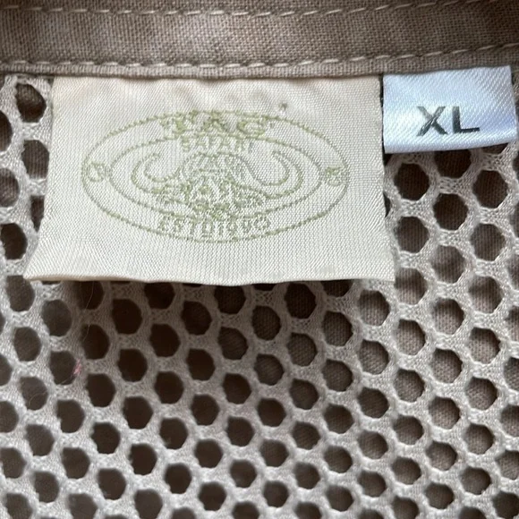 TAG Safari left handed Hunter khaki long sleeve button shirt XL - Picture 3 of 7